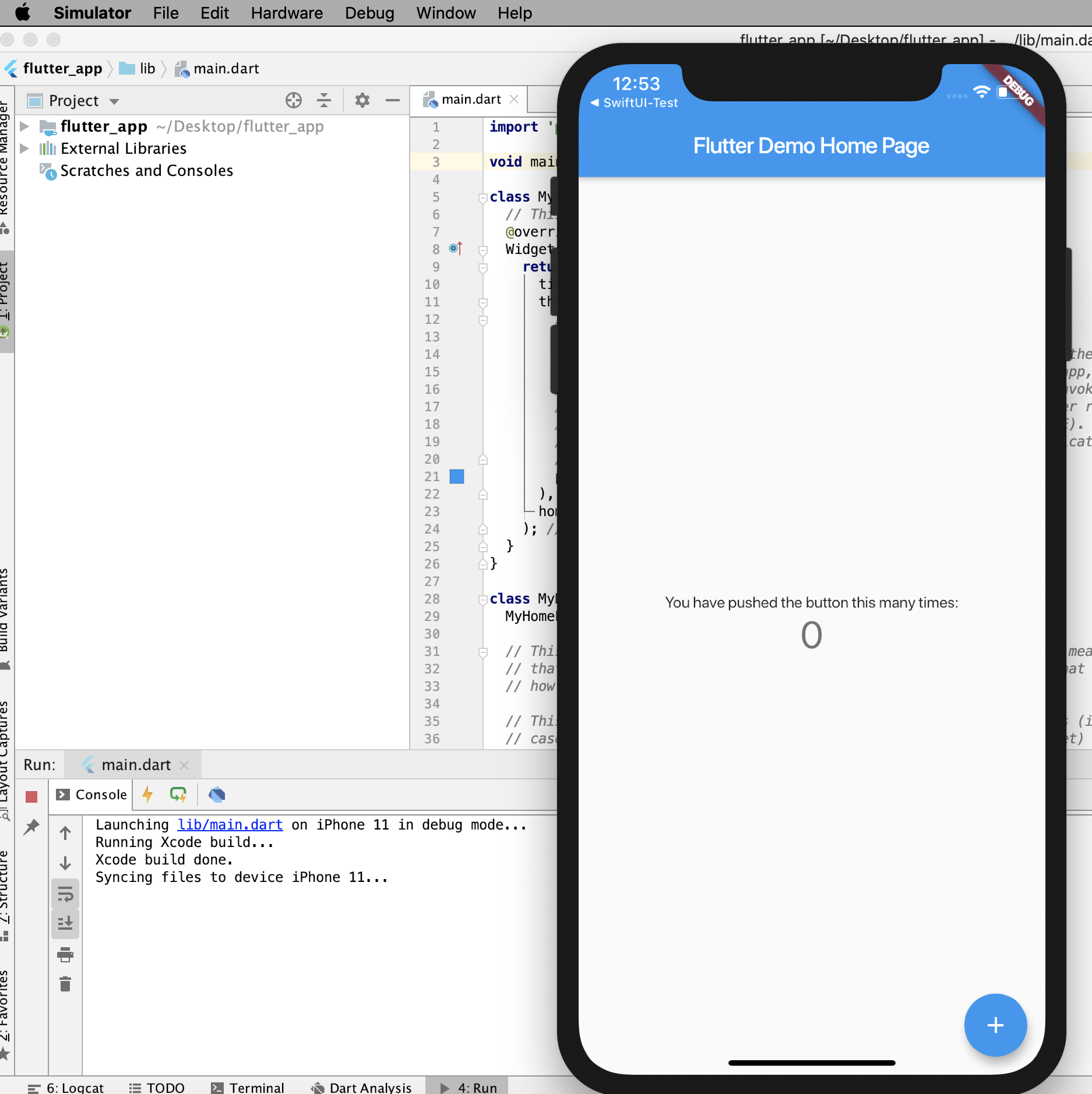 flutter install mac open -app simulator