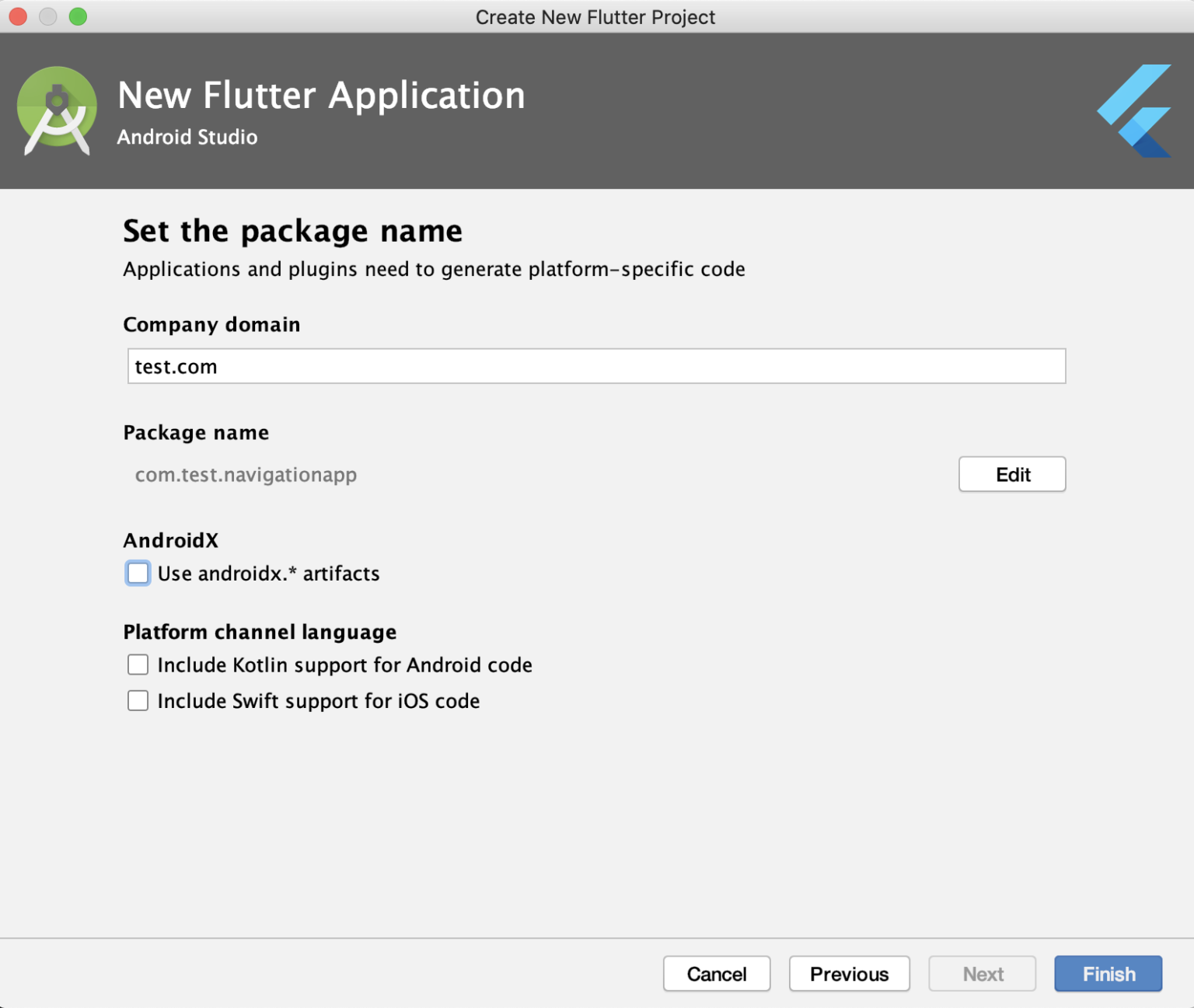 Как создать flutter проект в android studio